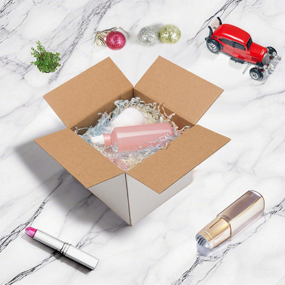 40 Pack 7X7X6 Shipping Boxes for Small Business, White Corrugated Cardboard Smal
