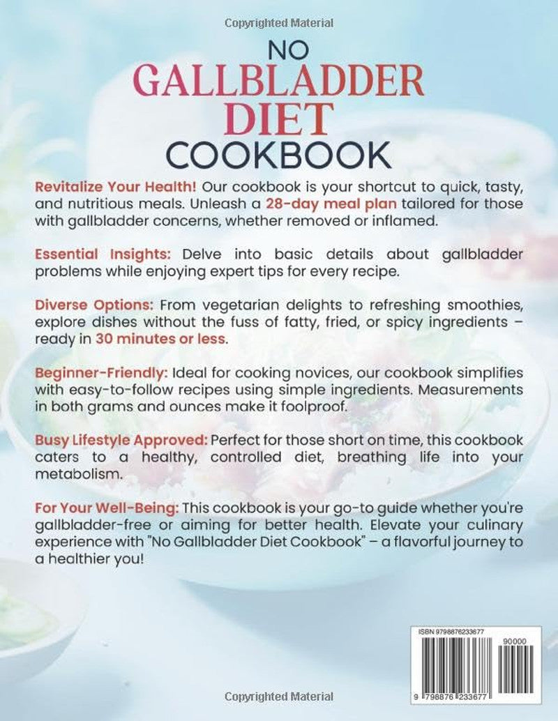 No Gallbladder Diet Cookbook: 2000 Days of Healthy , Delicious & Easy Recipes fo