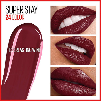 Super Stay 24, 2-Step Liquid Lipstick Makeup, Long Lasting Highly Pigmented Colo