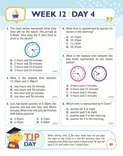 3Rd Grade Common Core Math: Daily Practice Workbook - Part I: Multiple Choice |