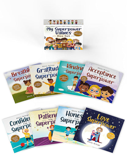 My Superpower Values 8 Book Box Set (Books 1-8: Kindness, Mindfulness, Acceptanc