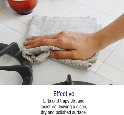 Ultra-Cut Absorbent Microfiber Towels, Silver-Embedded, Lint & Scratch-Free, for