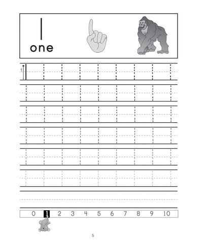 Number Tracing Book for Preschoolers: Preschool Numbers Tracing Math Practice Wo
