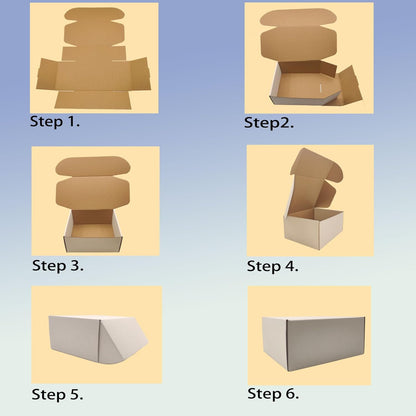9X7X4 Inch Shipping Boxes Set of 25， White Corrugated Cardboard Box Mailer Boxes