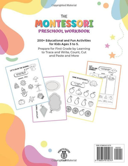 The XXL Montessori Preschool Workbook: 200+ Educational and Fun Activities for K
