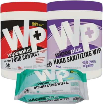 No-Rinse Food Contact Wipes Canister Multi-Surface Wipes, Unscented for Home and
