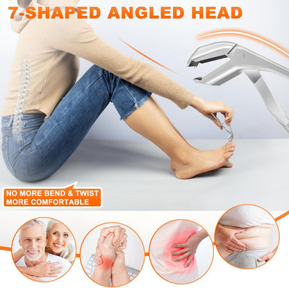 Toenail Clippers for Seniors Thick Toenails, Upgrade Angled Head Large Toe Nail