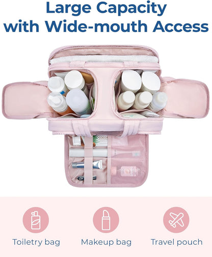 Travel Toiletry Bag, Lightweight Large Wide-Open Travel Bag for Women, Puffy Cos