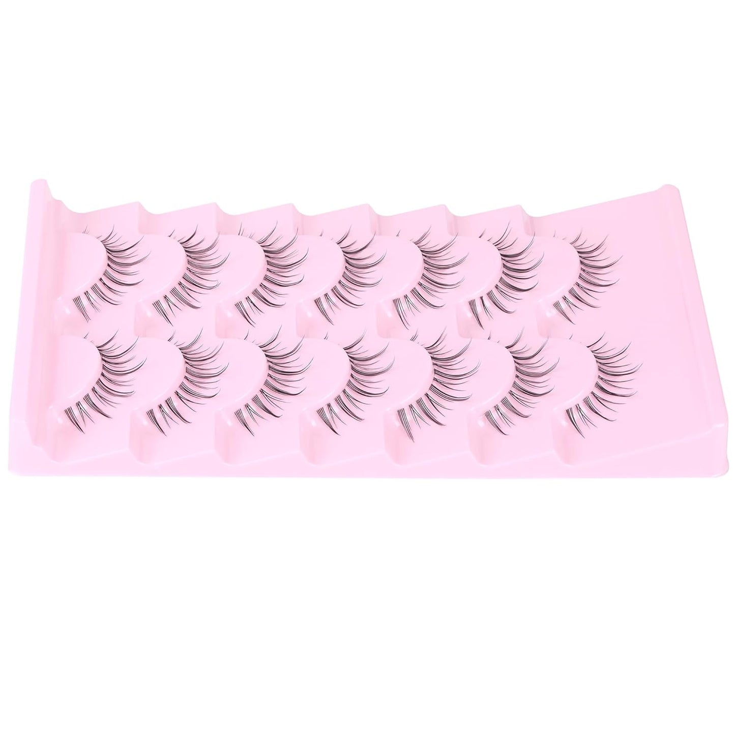 Natural Look Anime Lashes with Clear Band - Moonlight - Ultra-Thin Clear Band -