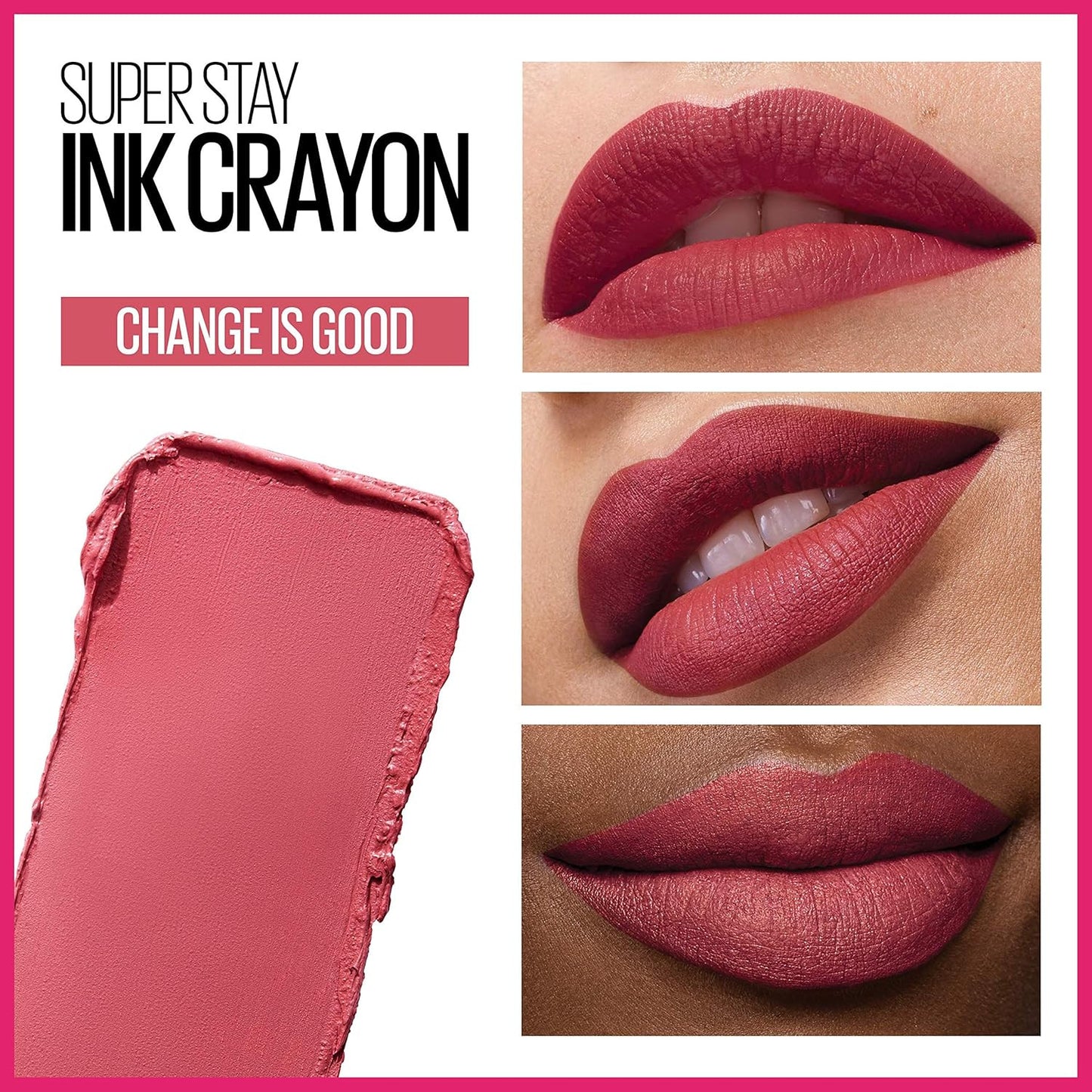 Super Stay Ink Crayon Lipstick Makeup, Precision Tip Matte Lip Crayon with Built