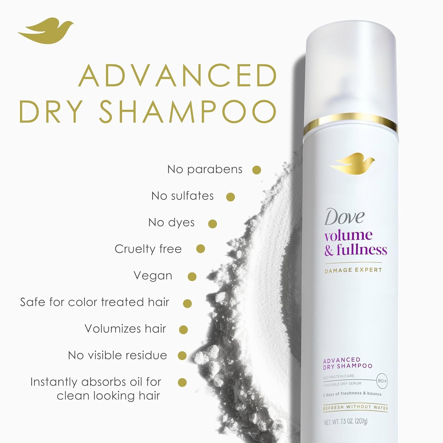 Advanced Advanced Dry Shampoo Volume & Fullness Refresh & Revive Flat Hair witho