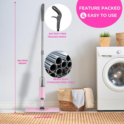 ® SPRAY-250 Multi-Surface Spray Mop with Refillable Water Bottle for Floor Clean