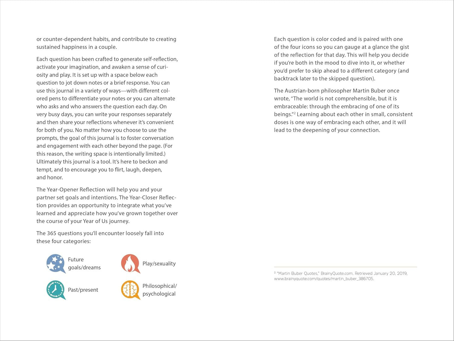 A Year of Us: a Couple'S Journal: One Question a Day to Spark Fun and Meaningful