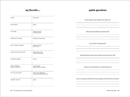Tell Me Your Life Story, Grandpa: a Grandfather’S Guided Journal and Memory Keep