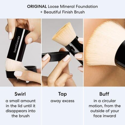 Original Loose Powder Foundation SPF 15, Clean Mineral Powder Face Makeup, Sheer