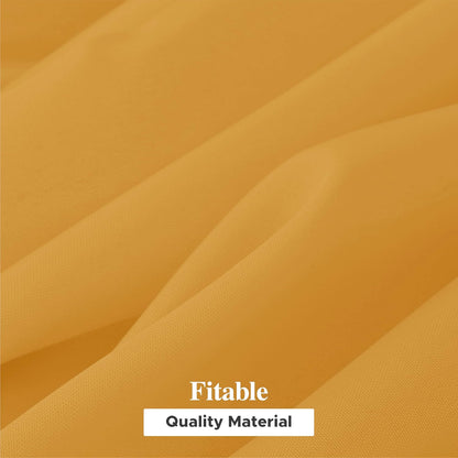 6 Pack Gold round Tablecloths - 120 Inches round - Wrinkle and Stain Resistant F
