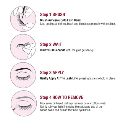 Super Strong Hold Eyelash Adhesive, Waterproof, 48-Hour Long-Lasting Lash Glue,