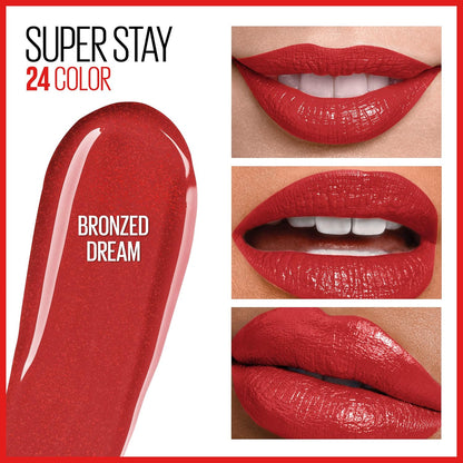 Super Stay 24 2-Step Long Lasting Liquid Lipstick and Lip Balm, 920 Bronzed Drea