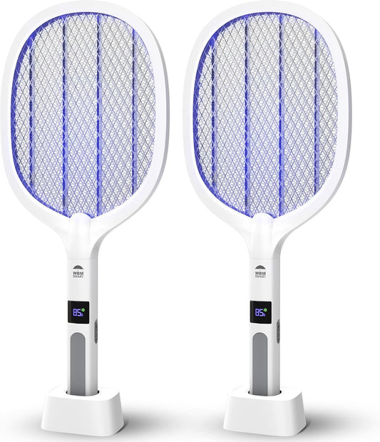 2 in 1 Electric Bug Zapper, Mosquitoes Trap Lamp & Racket, USB Rechargeable Elec