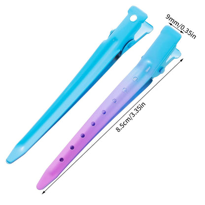 24 Packs Duck Bill Clips,  3.35 Inches Rustproof Metal Alligator Curl Clips with
