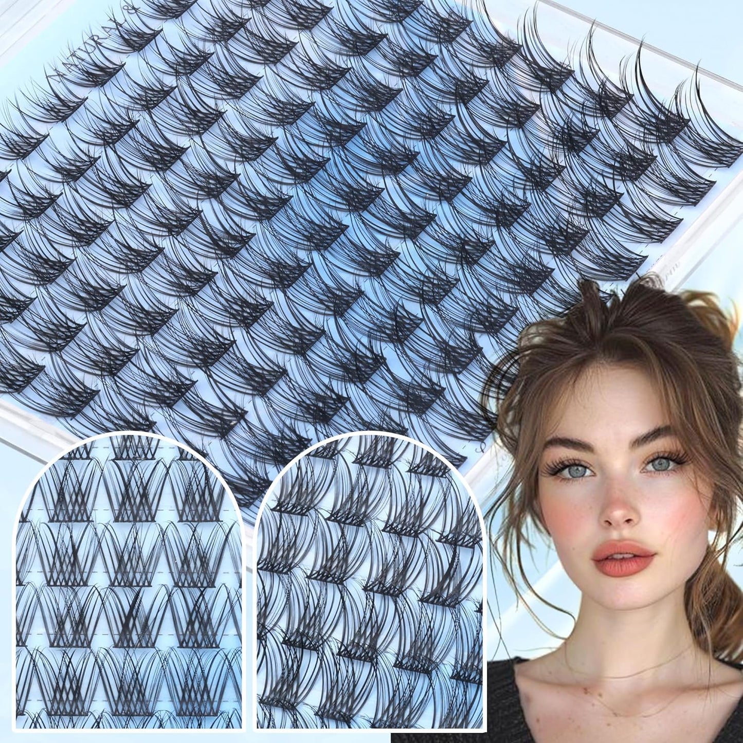 Natural Eyelash Clusters Wispy Lashes Clusters C Curvature 110 Pcs Cluster Eyela