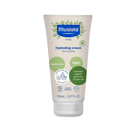 Mustela Certified Organic Hydrating Cream - Natural Body Lotion W/ Olive Oil, Al