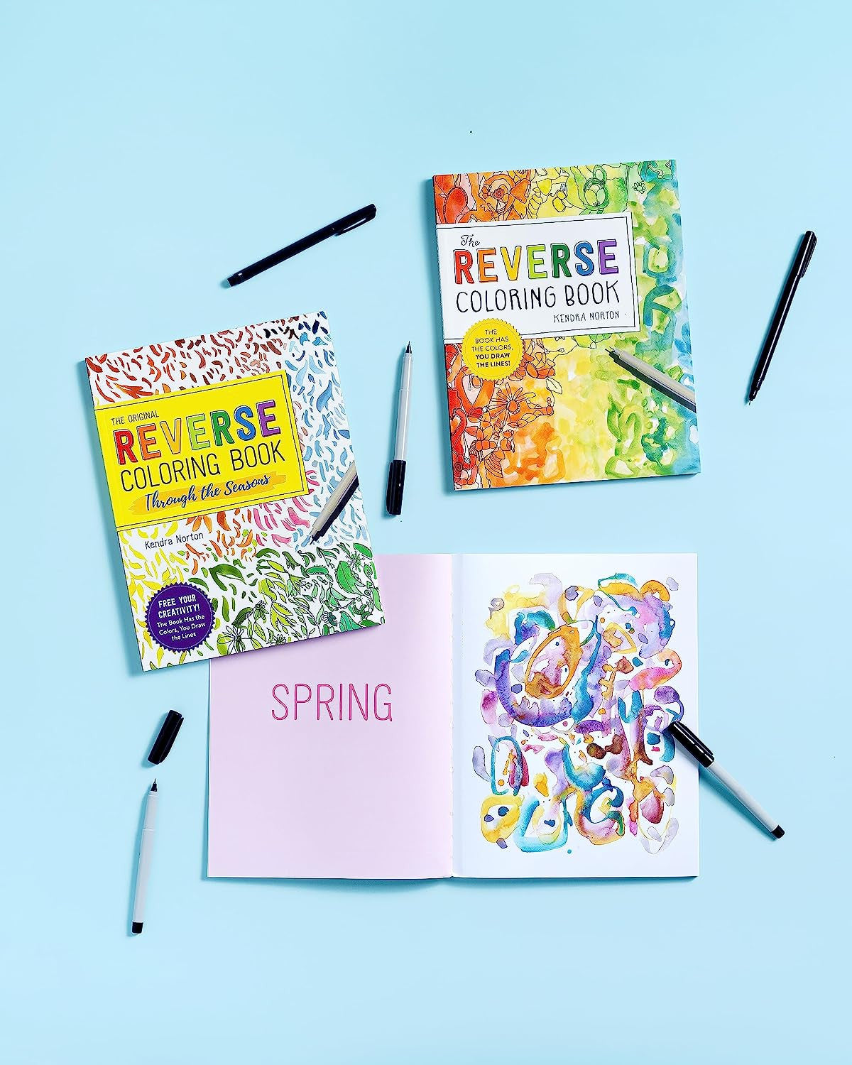 The Reverse Coloring Book™: through the Seasons: the Book Has the Colors, You Ma