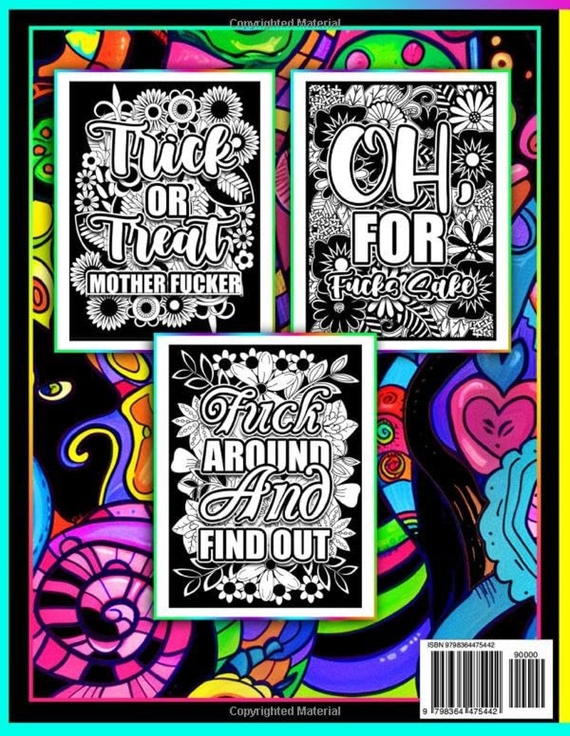 Swear Word Coloring Book for Adults Easy: Midnight Edition Sweary Coloring Book