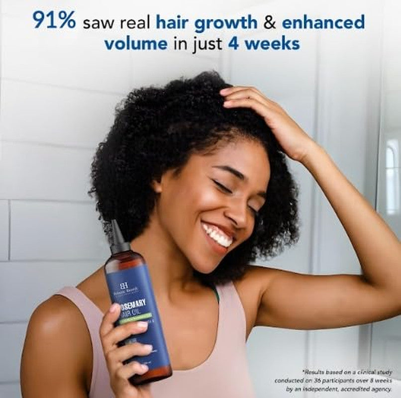 100% Pure Rosemary Oil for Hair Growth (6.7 Fl Oz)| Infused with Biotin, Jojoba