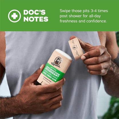 Natural Deodorant for Men - Odor-Squatching Aluminum Free - Cool Fresh Aloe (2.6
