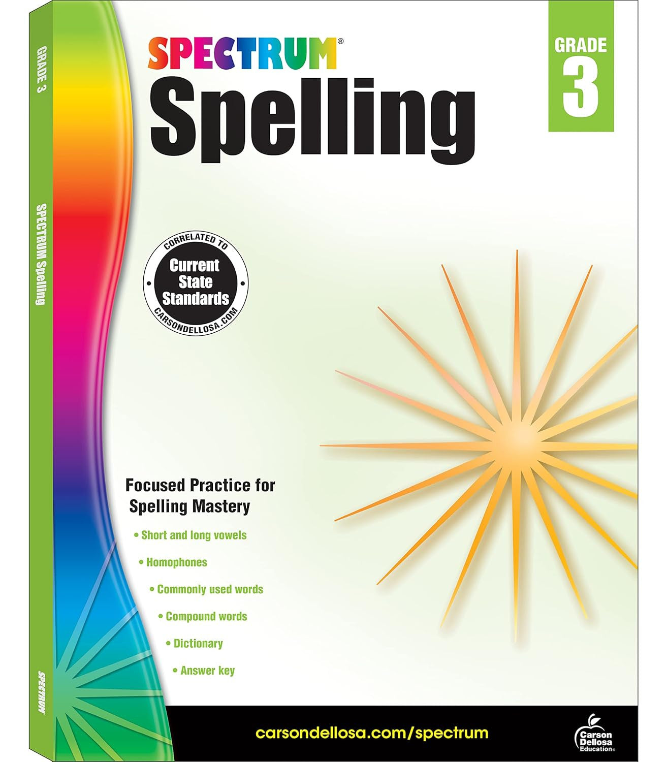 Spectrum Spelling Workbook Grade 3, Ages 8 to 9, 3Rd Grade Spelling Workbook Cov