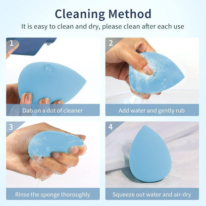 5 Pcs Makeup Sponge Set, Latex-Free Makeup Sponges for Foundation, Multi-Colored