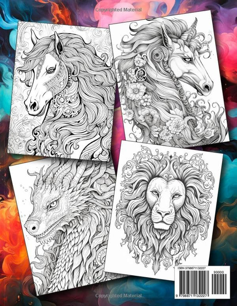 Mythical Creatures Coloring Book for Adults: a Journey through Myth and Magic