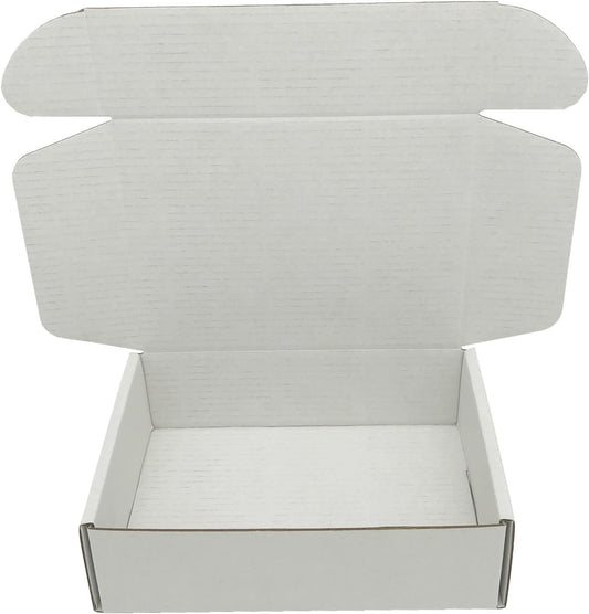 White Cardboard Shipping Box Mailers 12 X 8 X 3 Inch Corrugated Packaging Storag