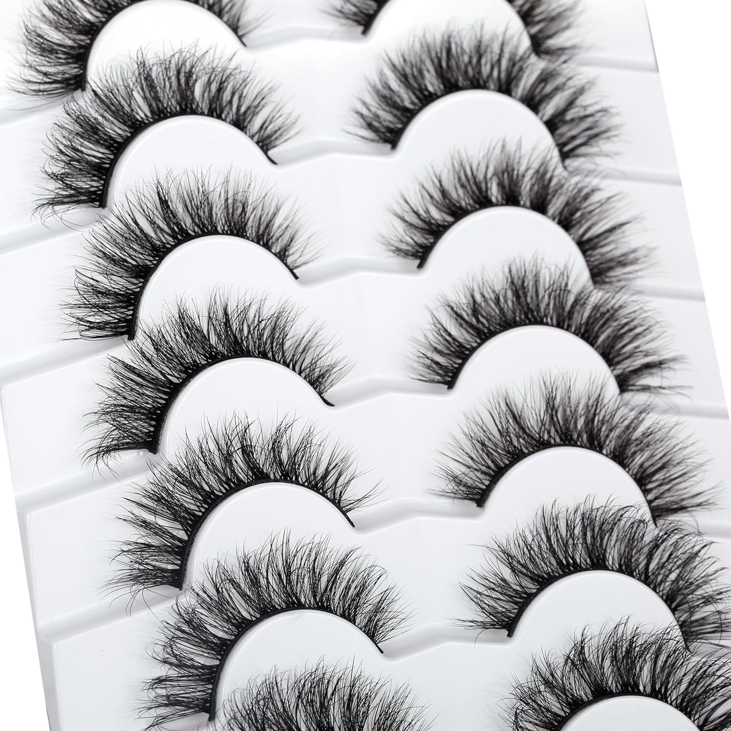 Natural False Eyelashes Cat Eye Look Wispy Clusters 8D Volume Fake Eyelashes Fau