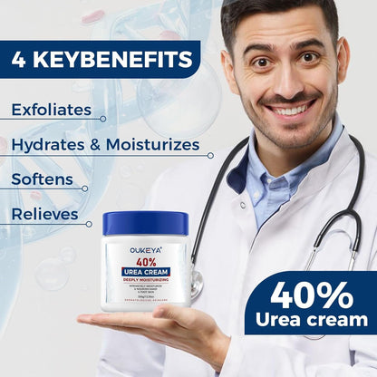 Urea Cream 40 Percent, Foot & Hand Cream for Dry Cracked, Urea Lotion for Feet M