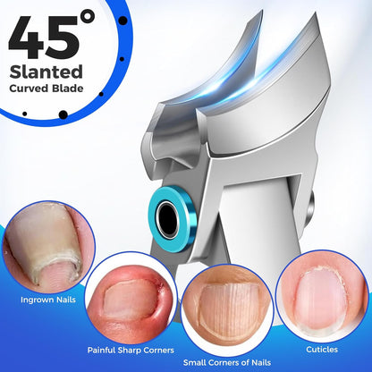 Toenail Clippers for Thick Toenails for Seniors, Slanted Nail Clippers for Men T