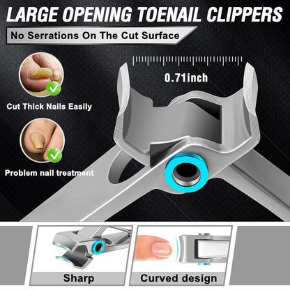 Toenail Clippers for Seniors Thick Toenails,  Heavy Duty Toe Nail Clippers Adult
