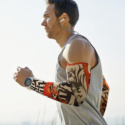 Tattoo Sleeves for Men, 6Pcs Arm Sleeves Fake Tattoos Sleeves to Cover Arms Sun