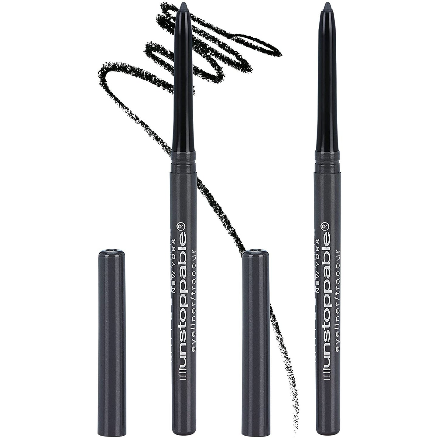 Unstoppable Waterproof Mechanical Grey Eyeliner Pencil, Easy to Apply, Smooth Gl