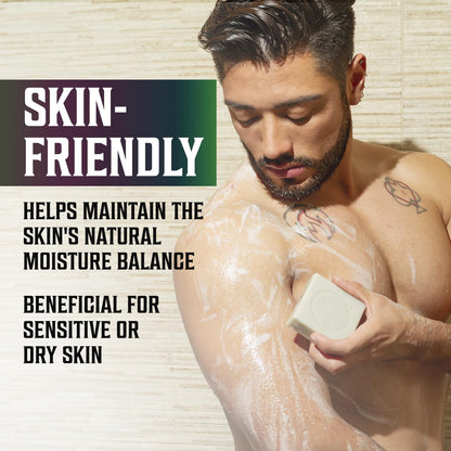 Natural Soap for Men - Mens Soap Bar with Essential Oils Cold Pressed Bar Soap f
