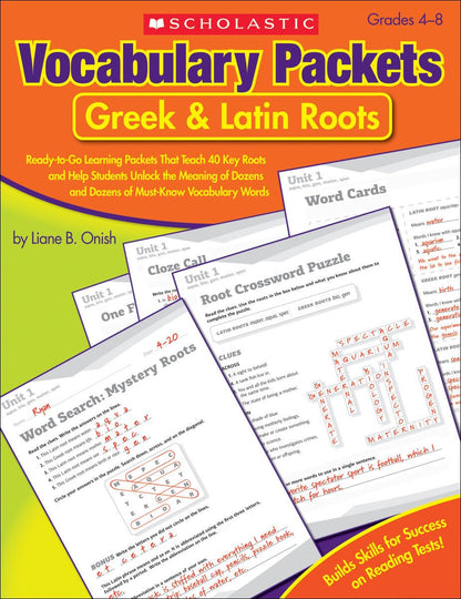 Vocabulary Packets: Greek & Latin Roots: Ready-To-Go Learning Packets That Teach