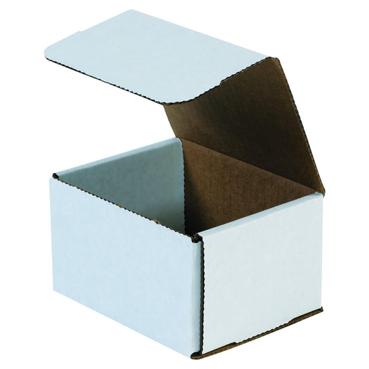 White Corrugated Cardboard Mailing Boxes, 8" X 7" X 4", Pack of 50, Crush-Proof,