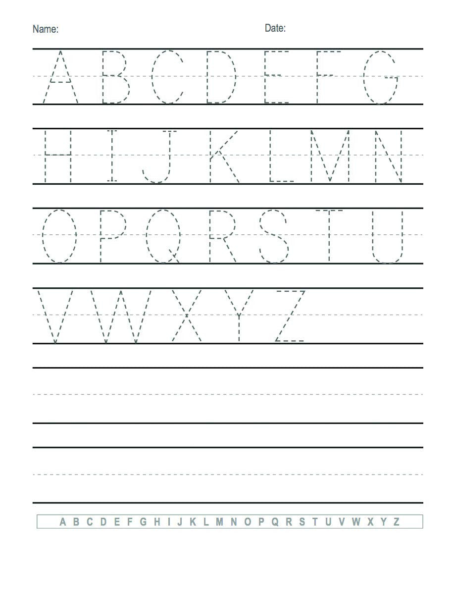 Trace Letters: Alphabet Handwriting Practice Workbook for Kids: Preschool Writin