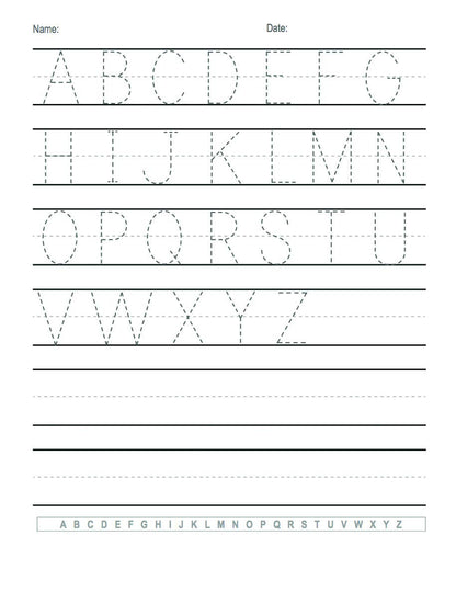 Trace Letters: Alphabet Handwriting Practice Workbook for Kids: Preschool Writin