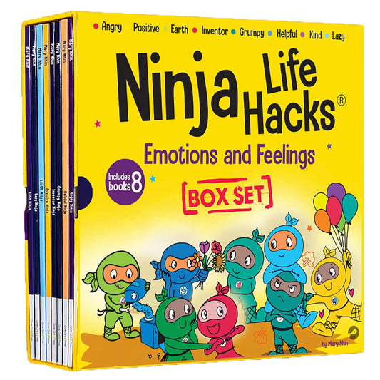 Ninja Life Hacks Emotions and Feelings 8 Book Box Set (Books 1-8: Angry, Invento