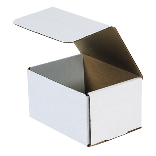 White Corrugated Cardboard Mailing Boxes, 6 1/2 X 4 7/8 X 3 3/4 Inches, Pack of