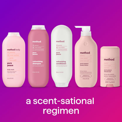 Volumizing Shampoo, Pure Peace with Rose, Peony, and Pink Sea Salt Scent Notes,