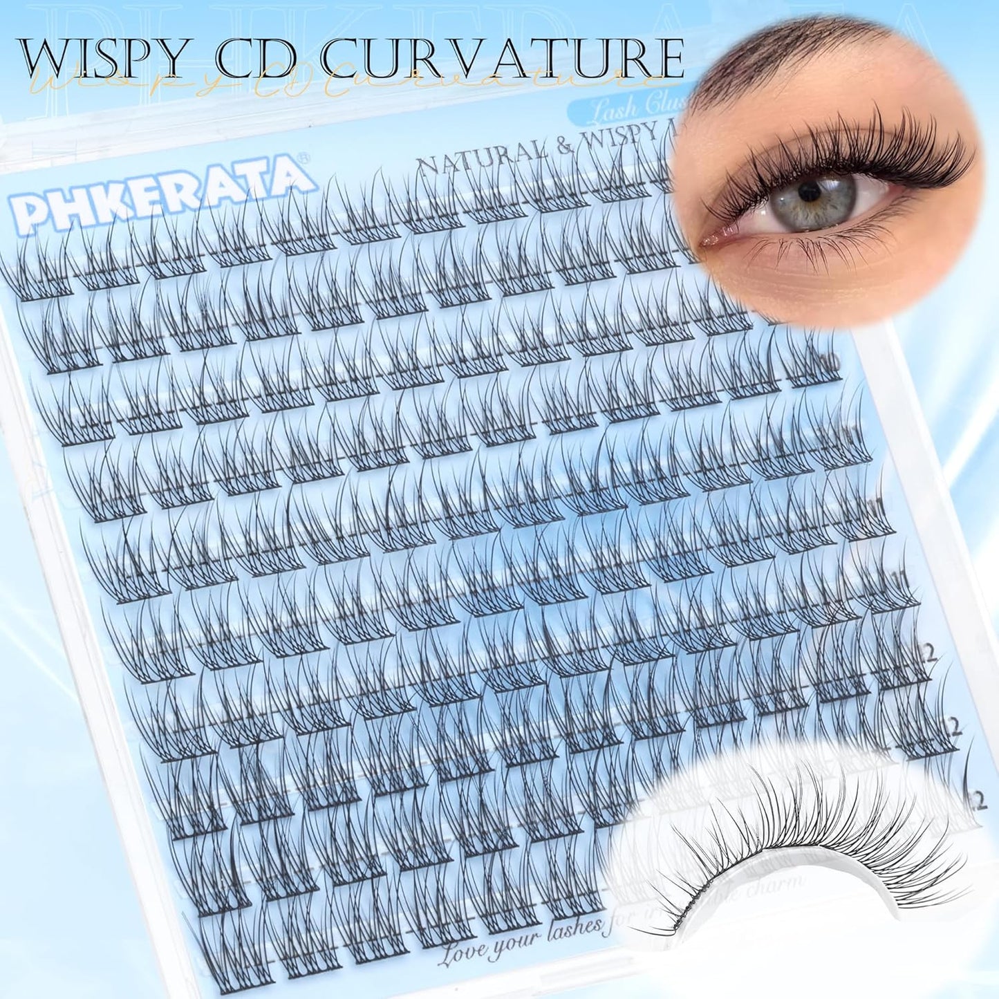 Natural Lash Clusters Wispy Cluster Eyelash Extensions 120 Pcs Individual Lashes