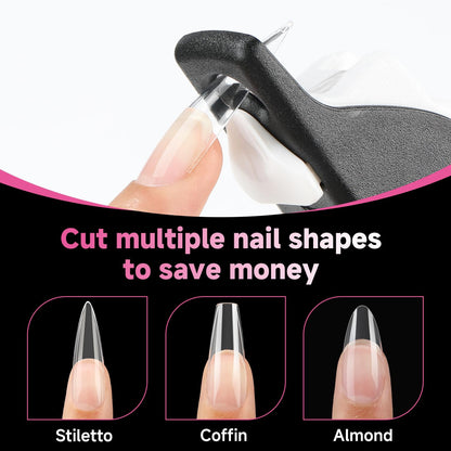 XXL Stiletto Nail Tips, 312Pcs Pre-Shape Extra Long Stiletto Nails Tips Half Mat